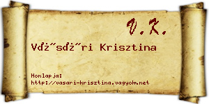 Vásári Krisztina névjegykártya