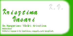 krisztina vasari business card