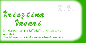 krisztina vasari business card